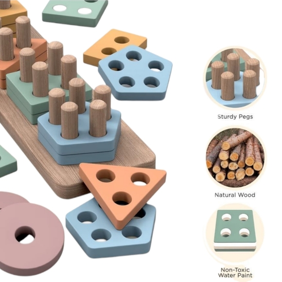 Shape Sorter & Color Stacker - Picture 4 of 6